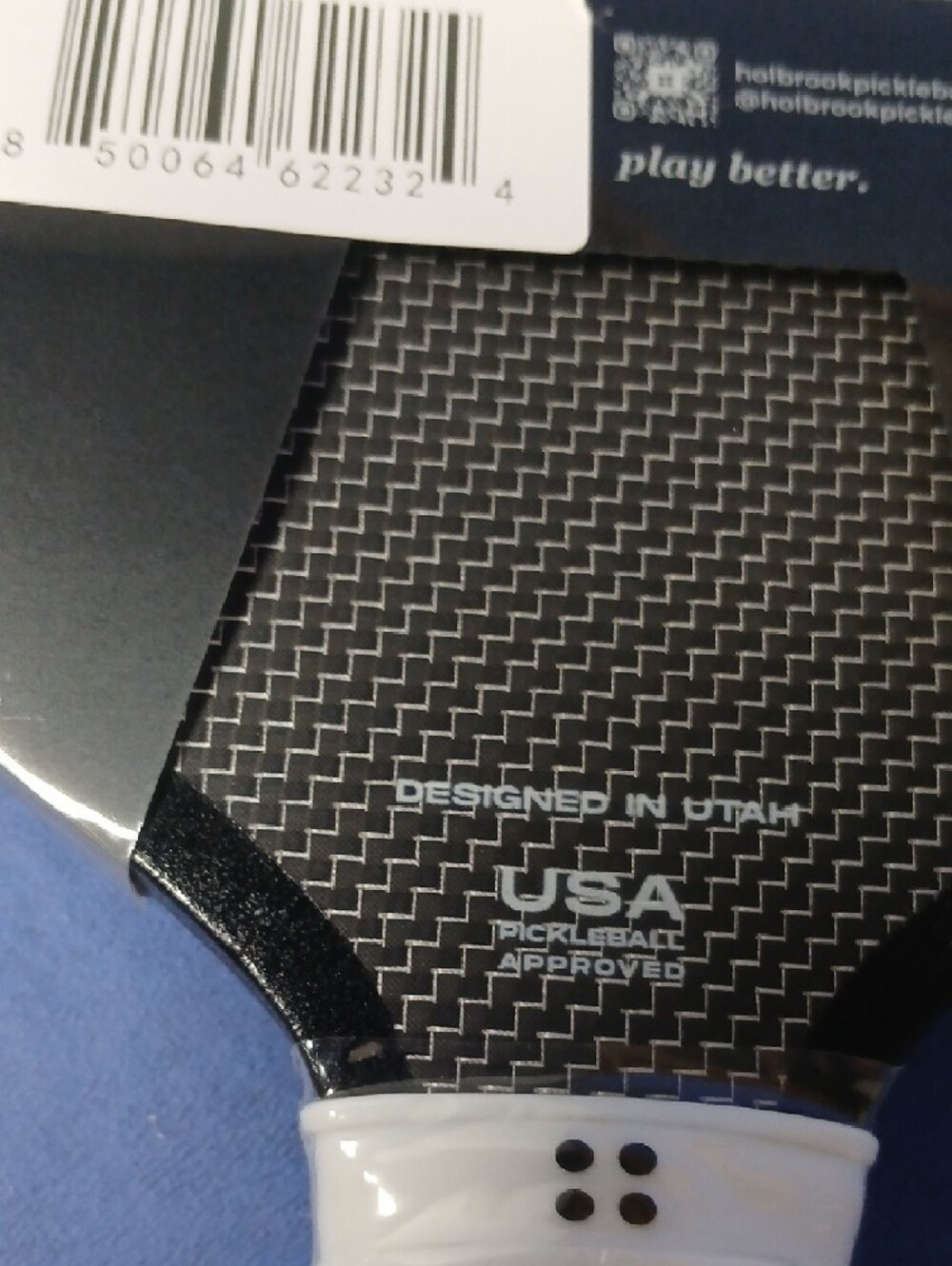 Holbrook Pro-Series Aero-T Pickleball Paddle Metallic Poly x Carbon New - Picture 8 of 9